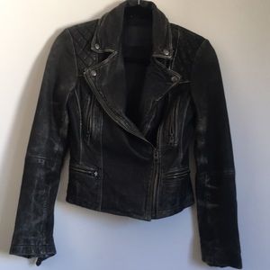 AllSaints Cargo Leather Jacket